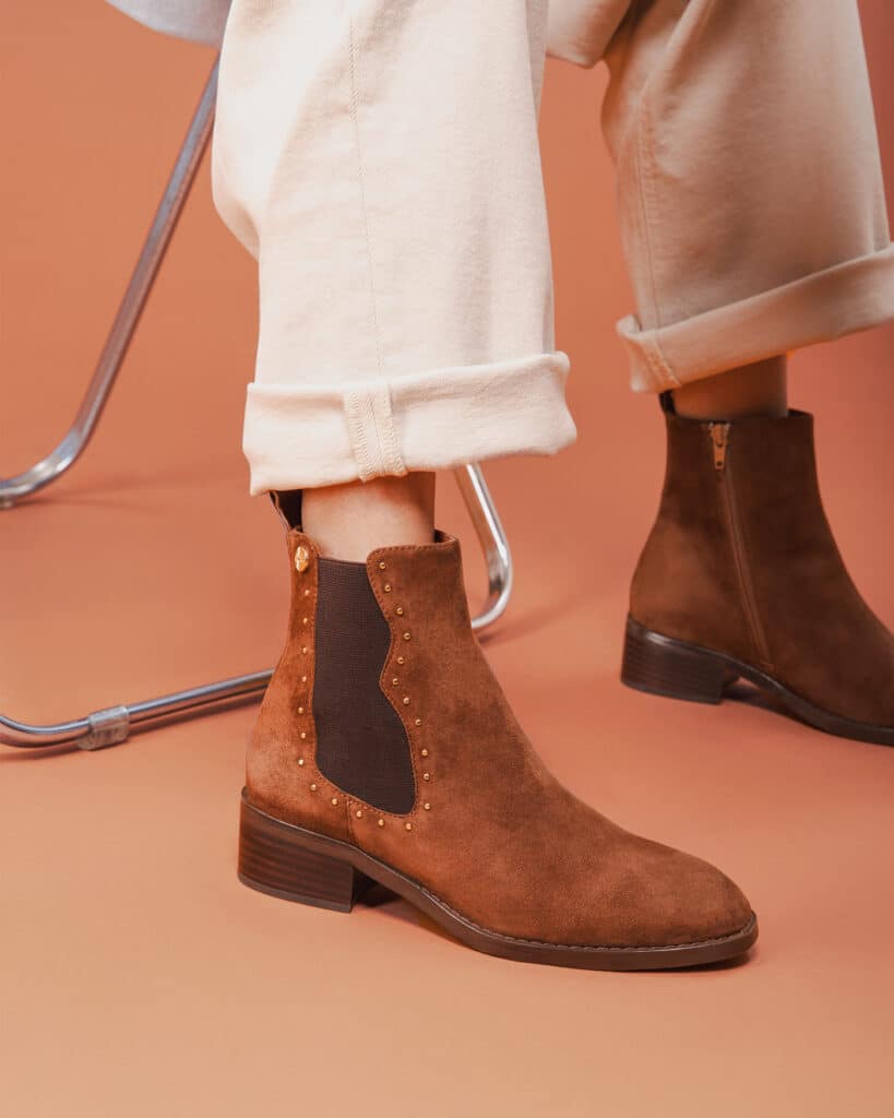 Bottines chelsea marron femme