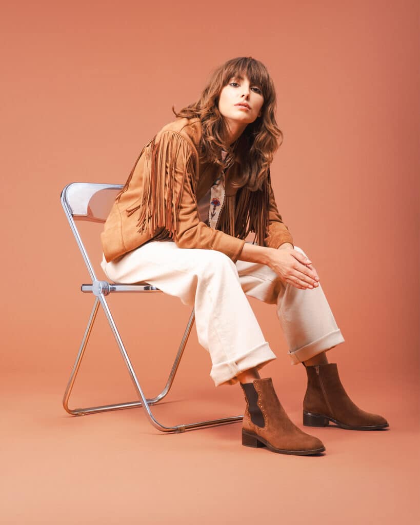 Bottines chelsea marron femme