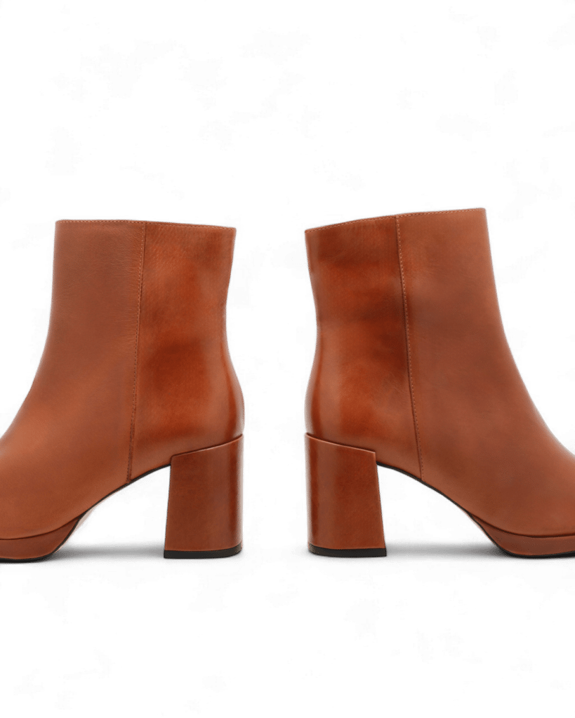 Bottines cognac femme