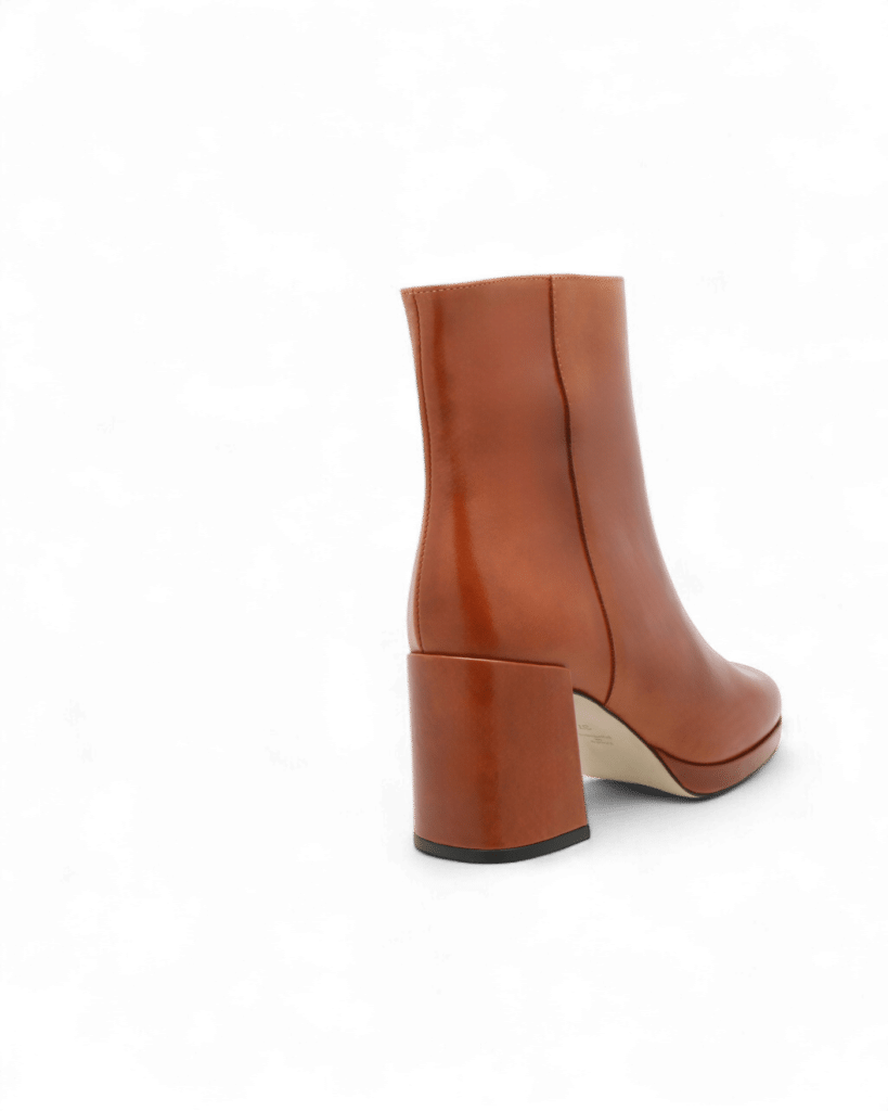 Bottines cognac femme