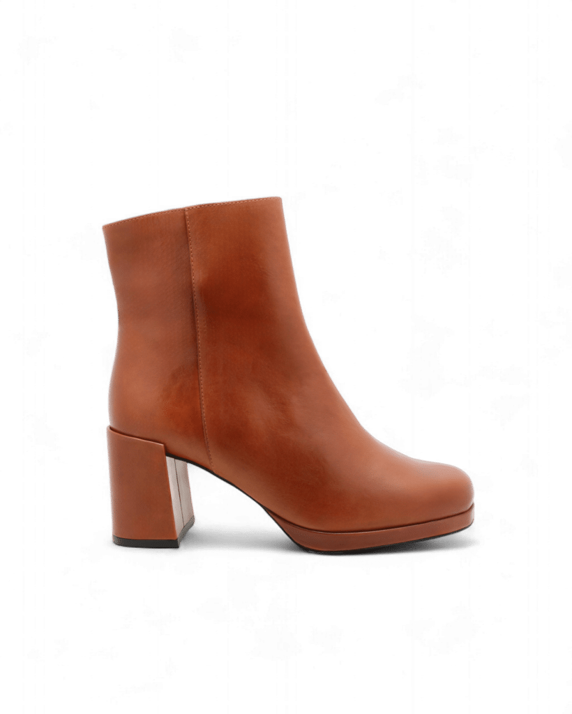 Bottines cognac femme