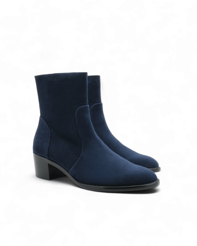 Bottines en daim bleu marine​