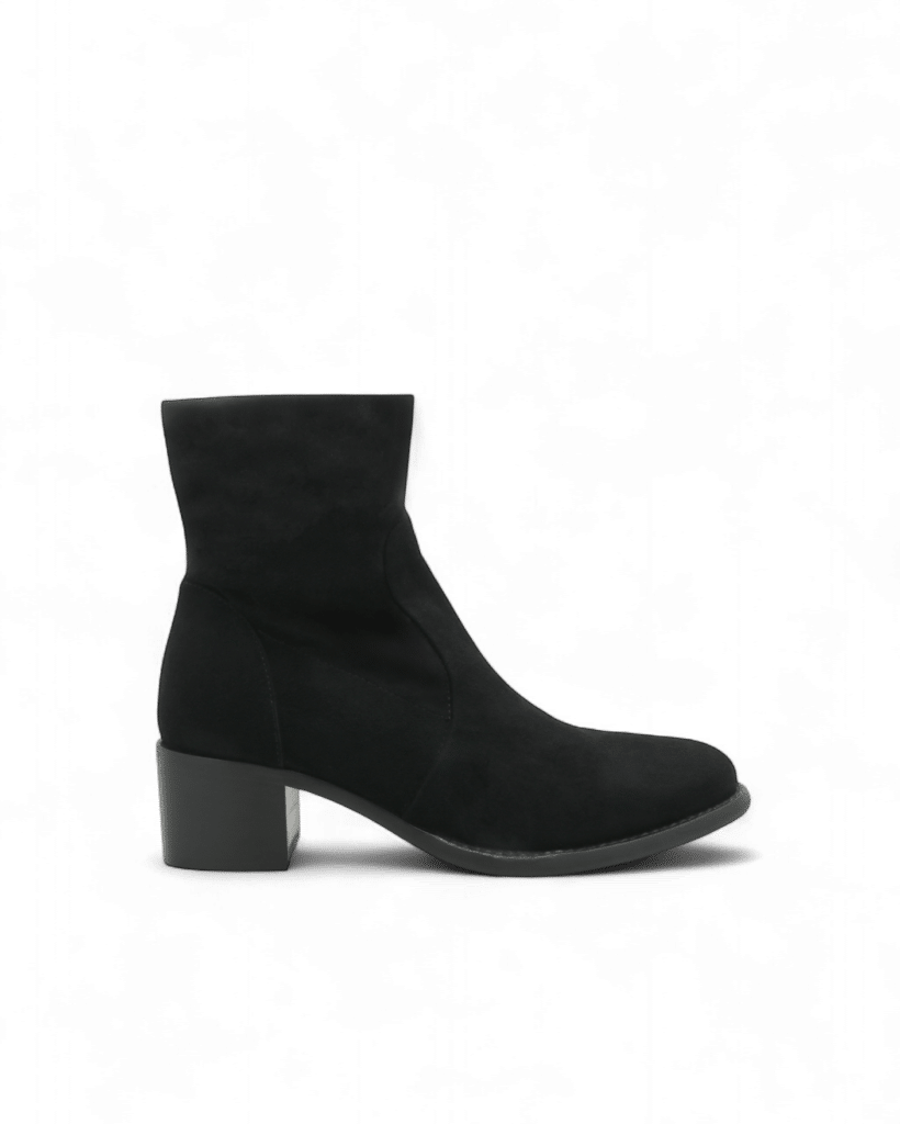 Bottine en daim noir