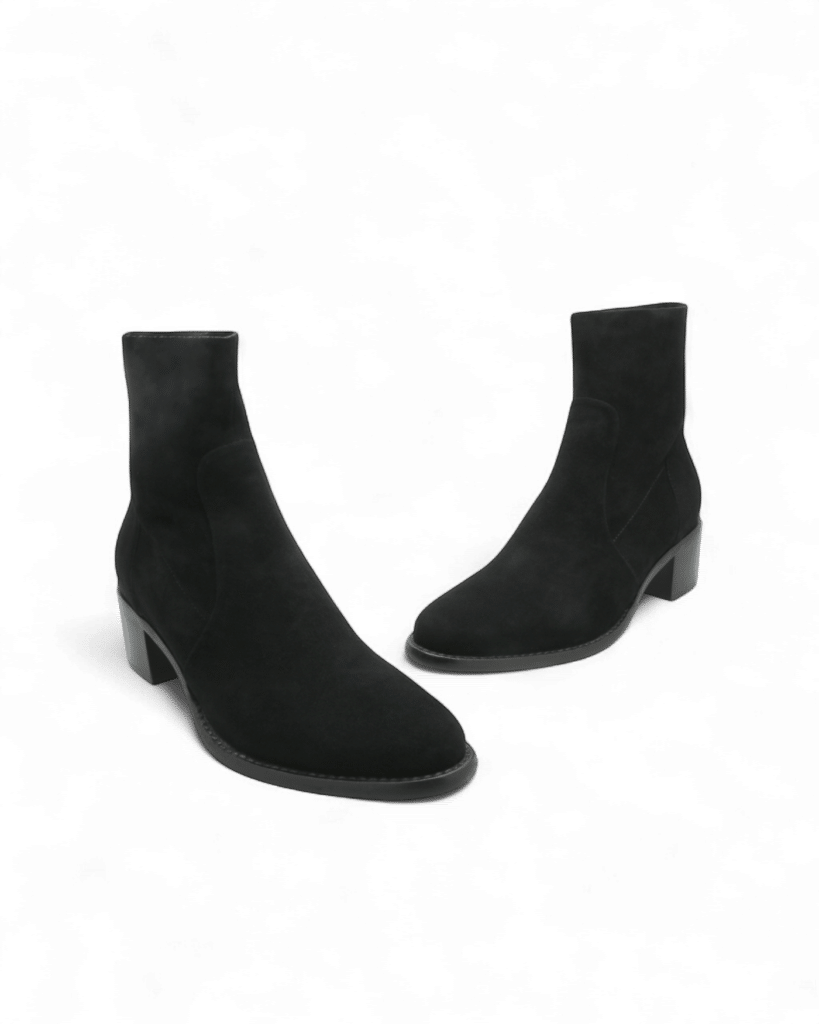 Bottine en daim noir