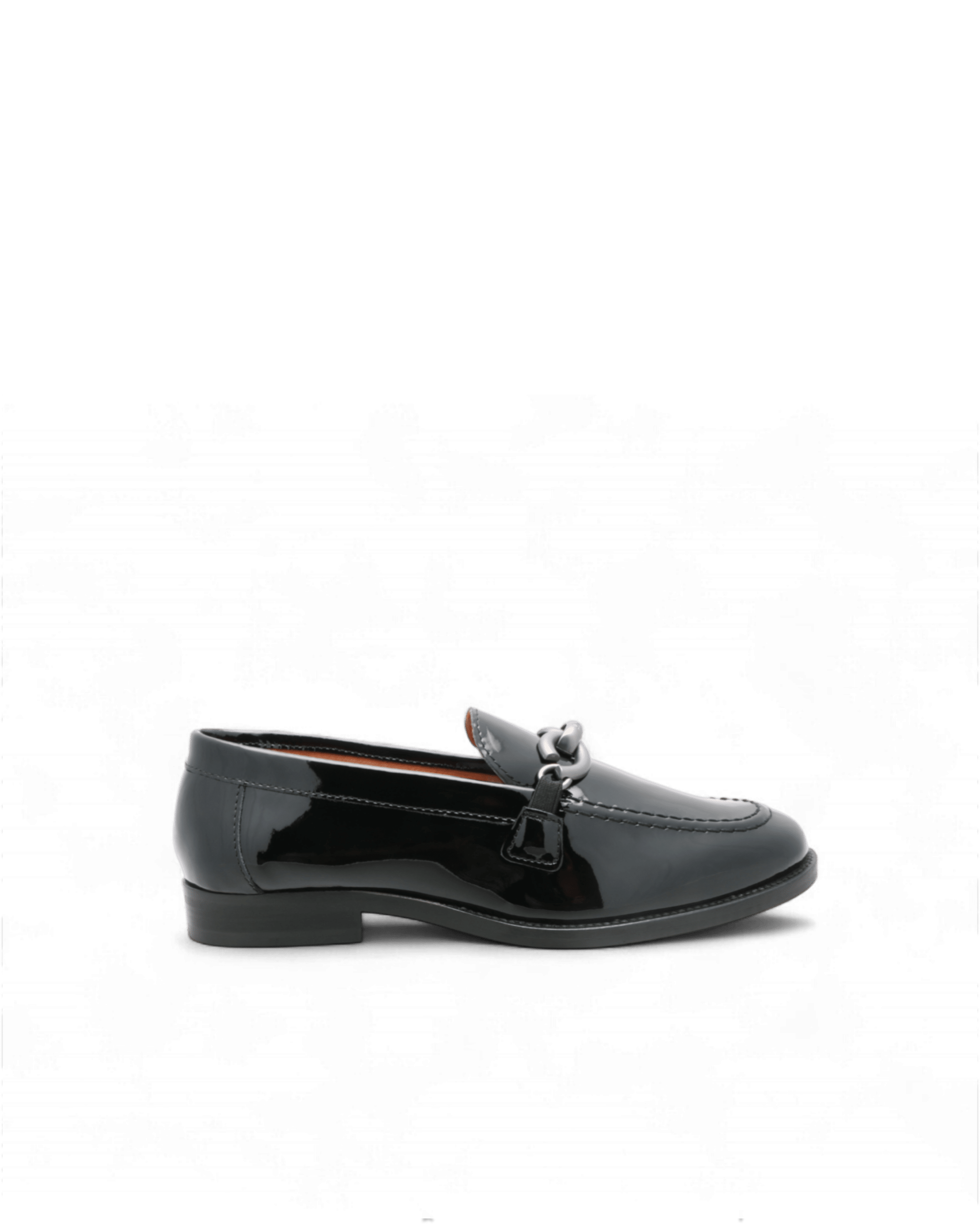 Mocassin verni noir femme