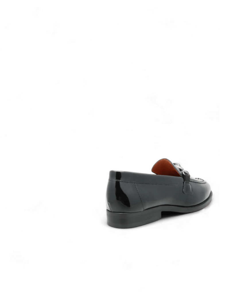 Mocassin verni noir femme