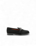 Mocassin daim noir femme