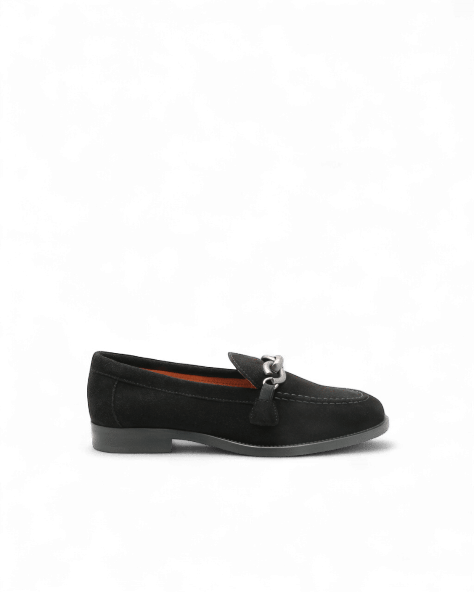 Mocassin daim noir femme