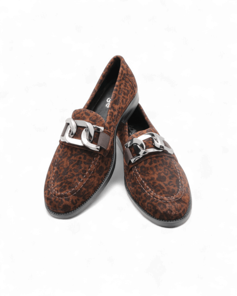 Mocassins léopard femme