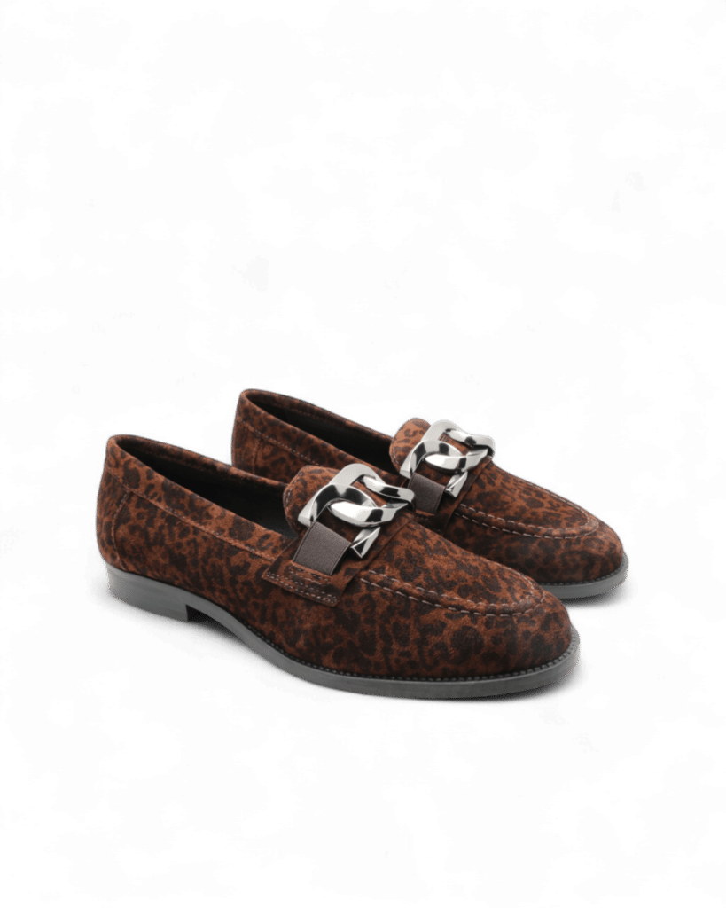 Mocassins léopard femme