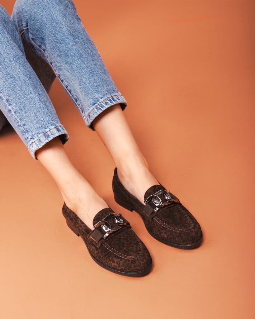 Mocassins léopard femme