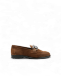 Mocassin daim marron femme