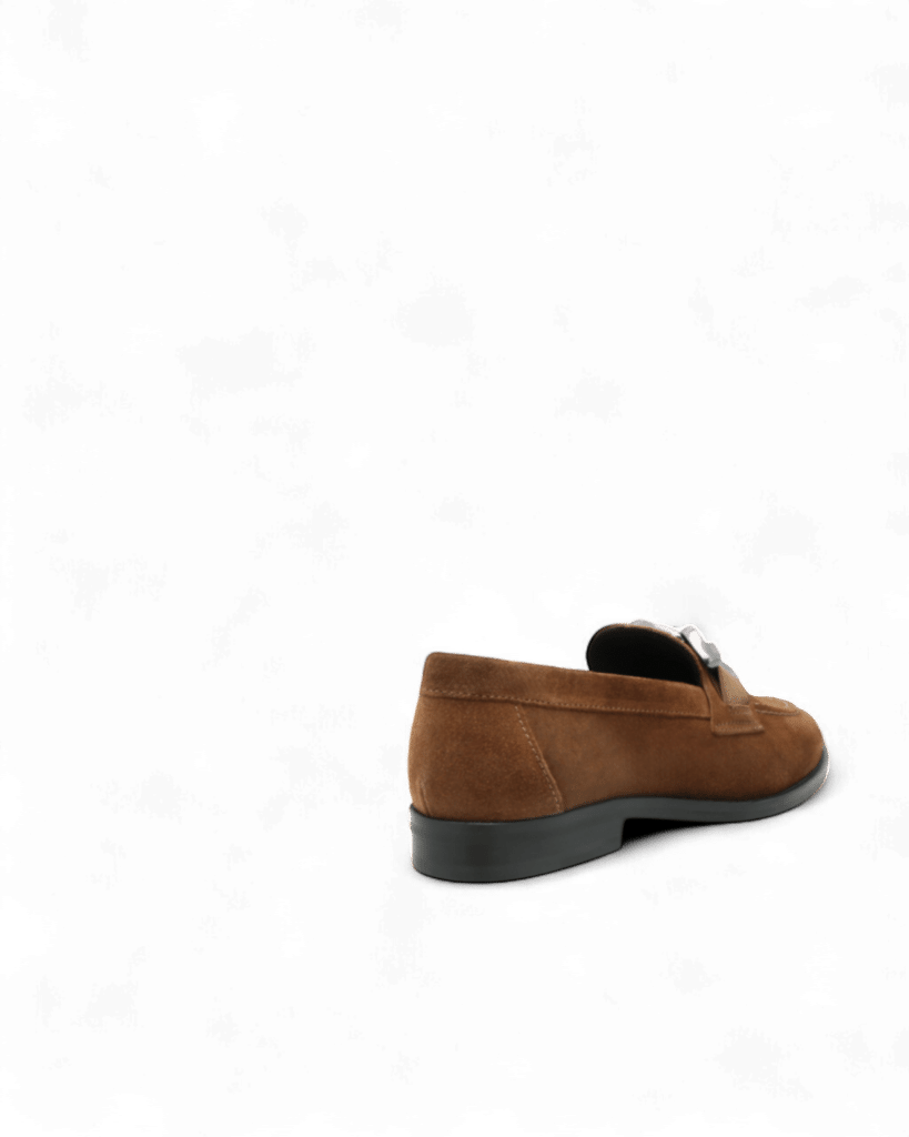Mocassin daim marron femme