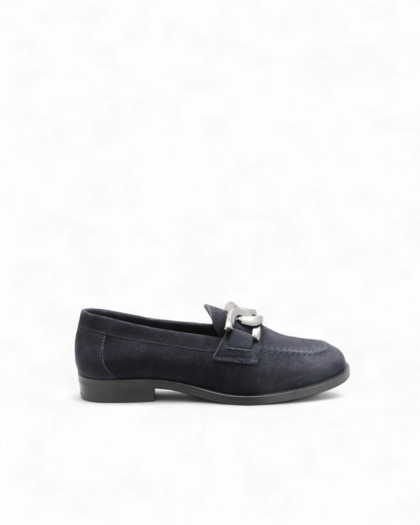 Mocassin bleu marine femme