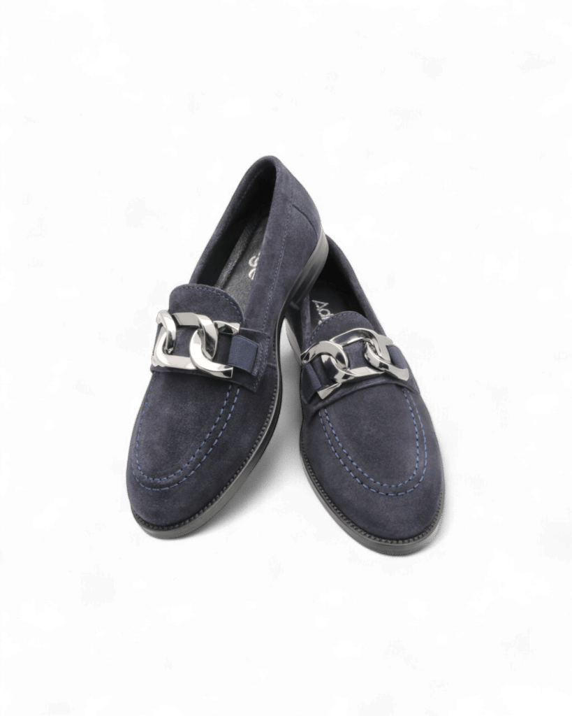 Mocassin bleu marine femme