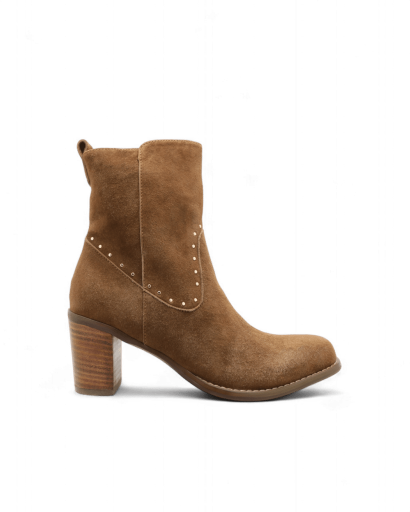 Bottines a talon camel