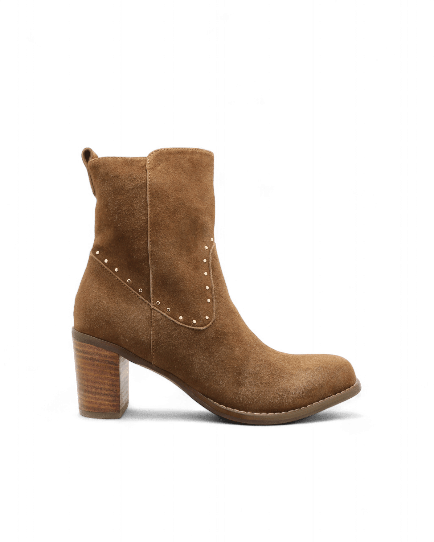 Bottines a talon camel