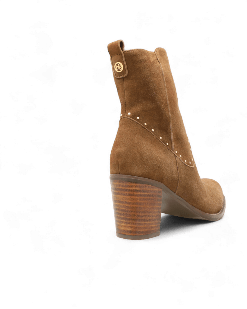 Bottines a talon camel