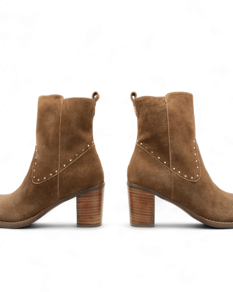 Bottines a talon camel