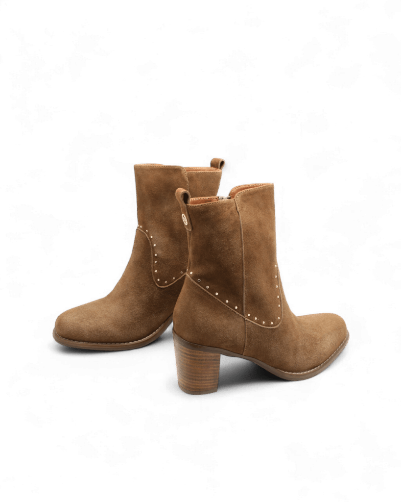Bottines a talon camel