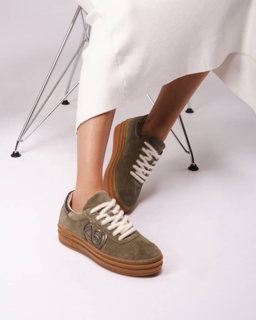 Basket kaki femme
