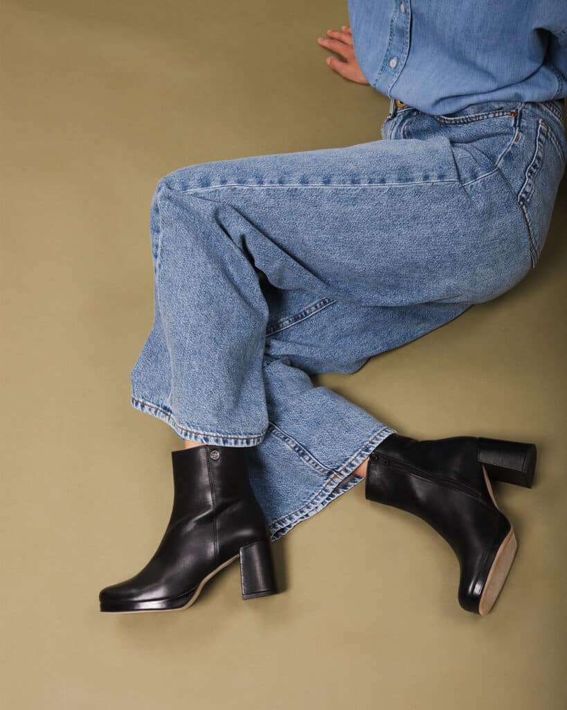 Bottine noir a talons