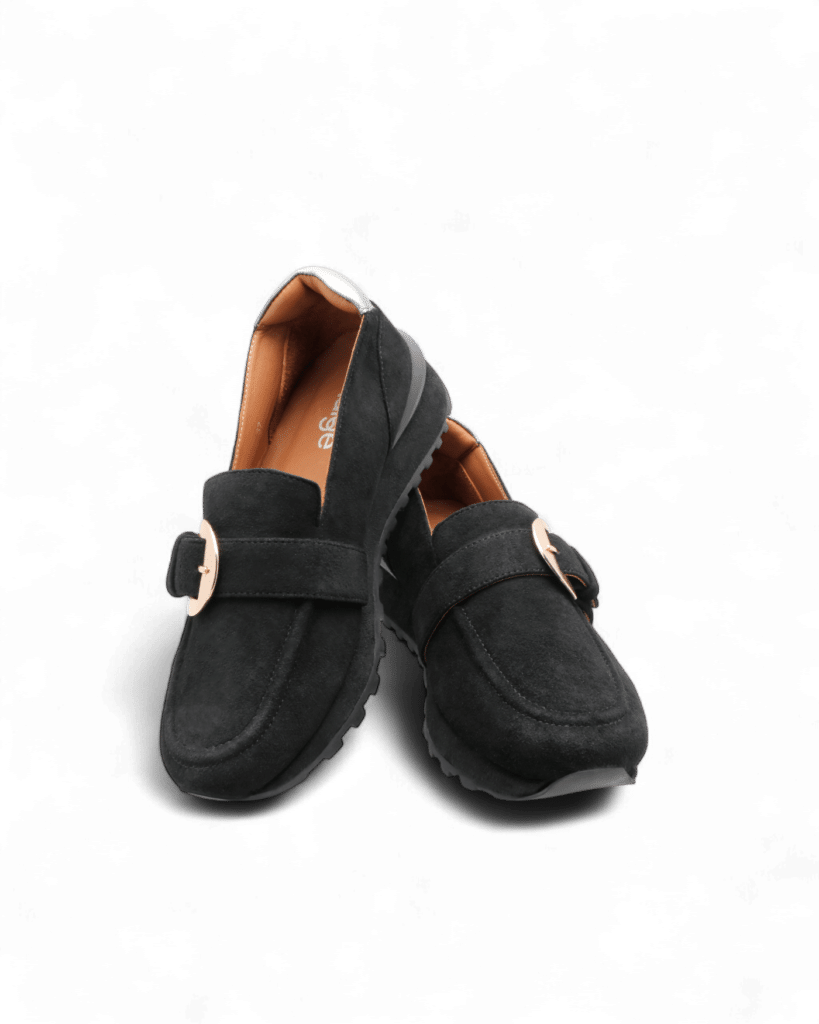 Basket daim noir femme Yux Adige