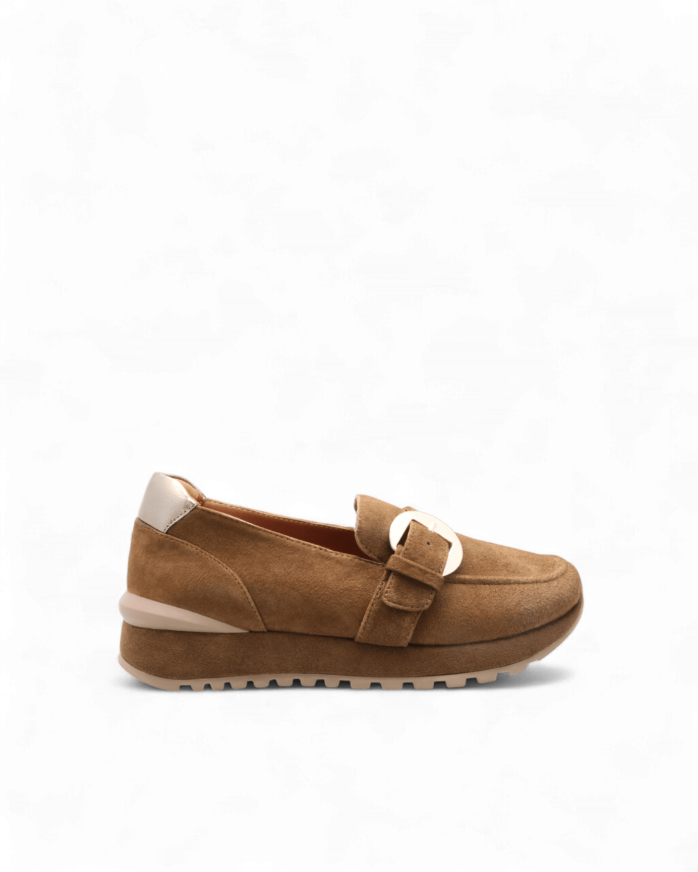 Basket femme daim camel Yux adige