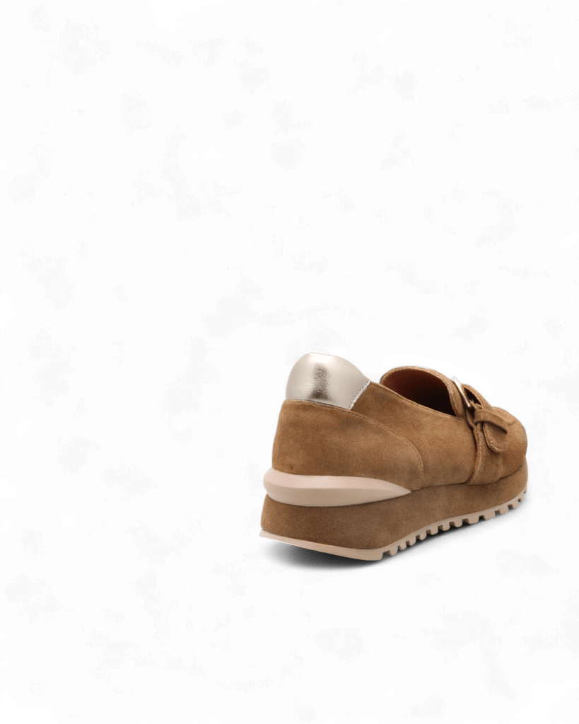 Basket femme daim camel Yux adige