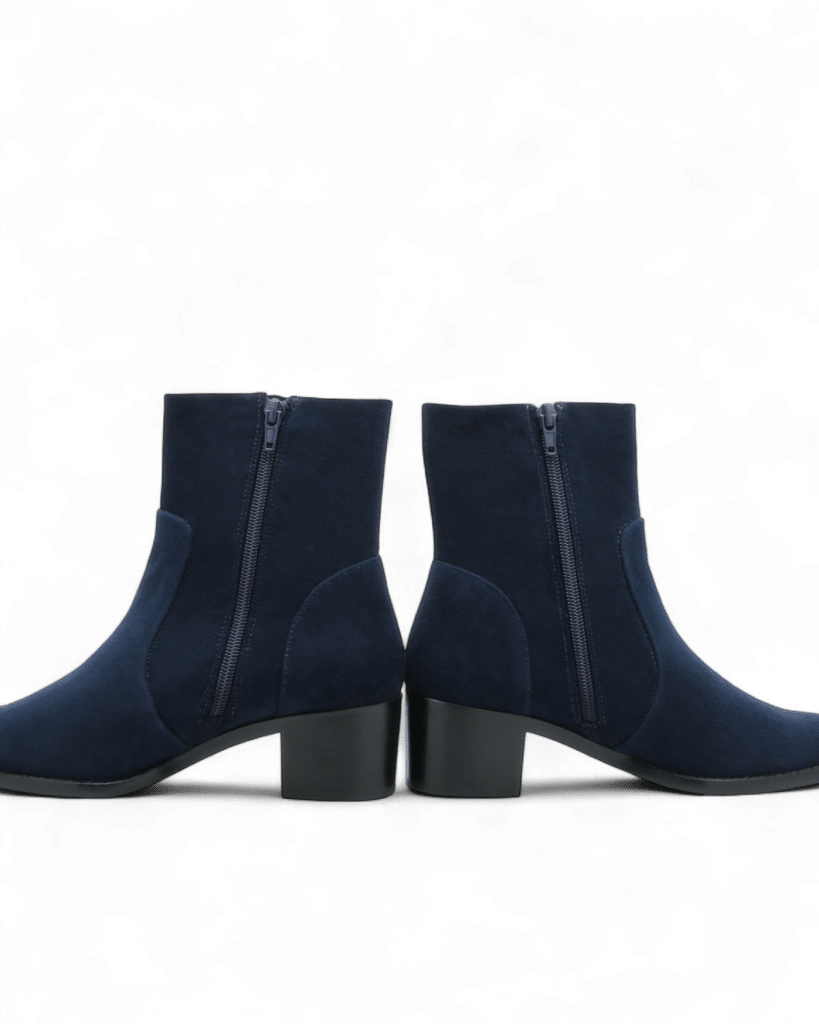 Bottines en daim bleu marine​