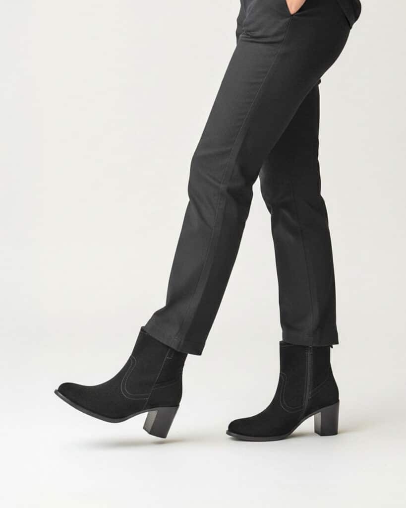 Bottine noir a talon