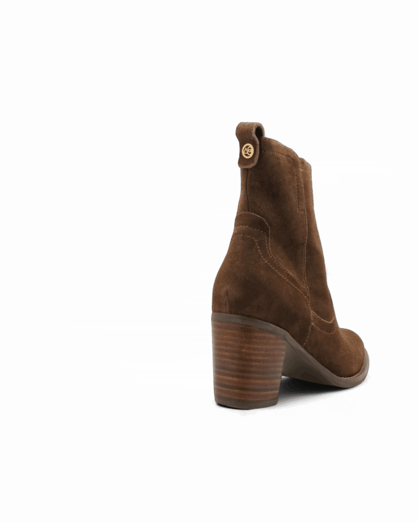 Bottines à talons noix