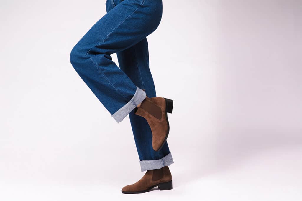 bottine chelsea marron