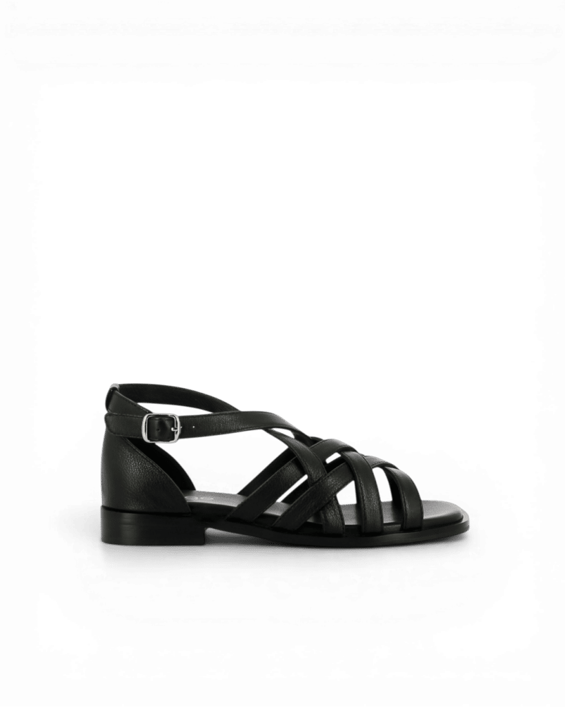 Sandales plates noires Bady