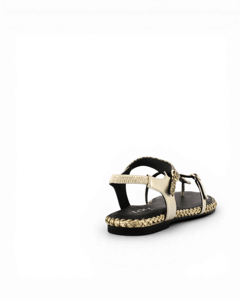 Sandale léopard plate