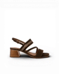 sandale talon marron