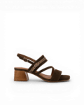 sandale talon marron