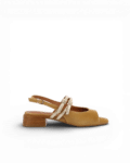 sandales petit talon camel