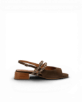 sandale petit talon chocolat