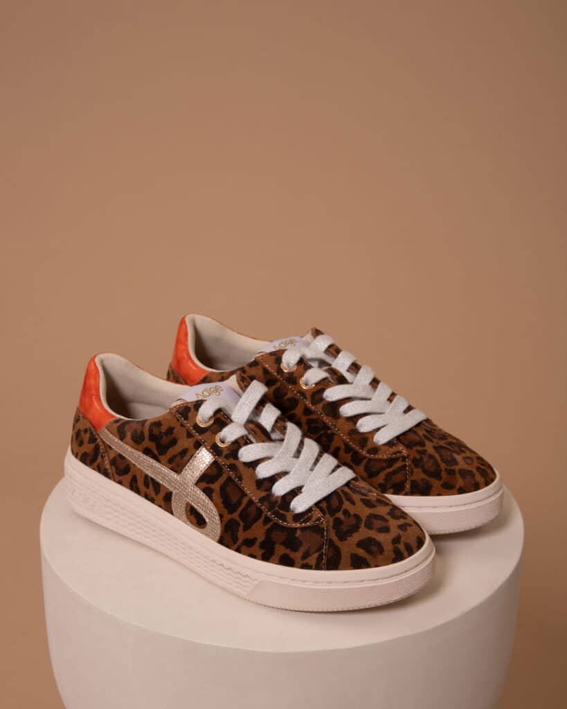 Baskets léopard femme