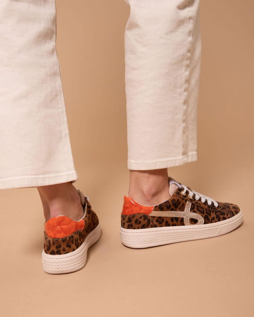 Baskets léopard femme