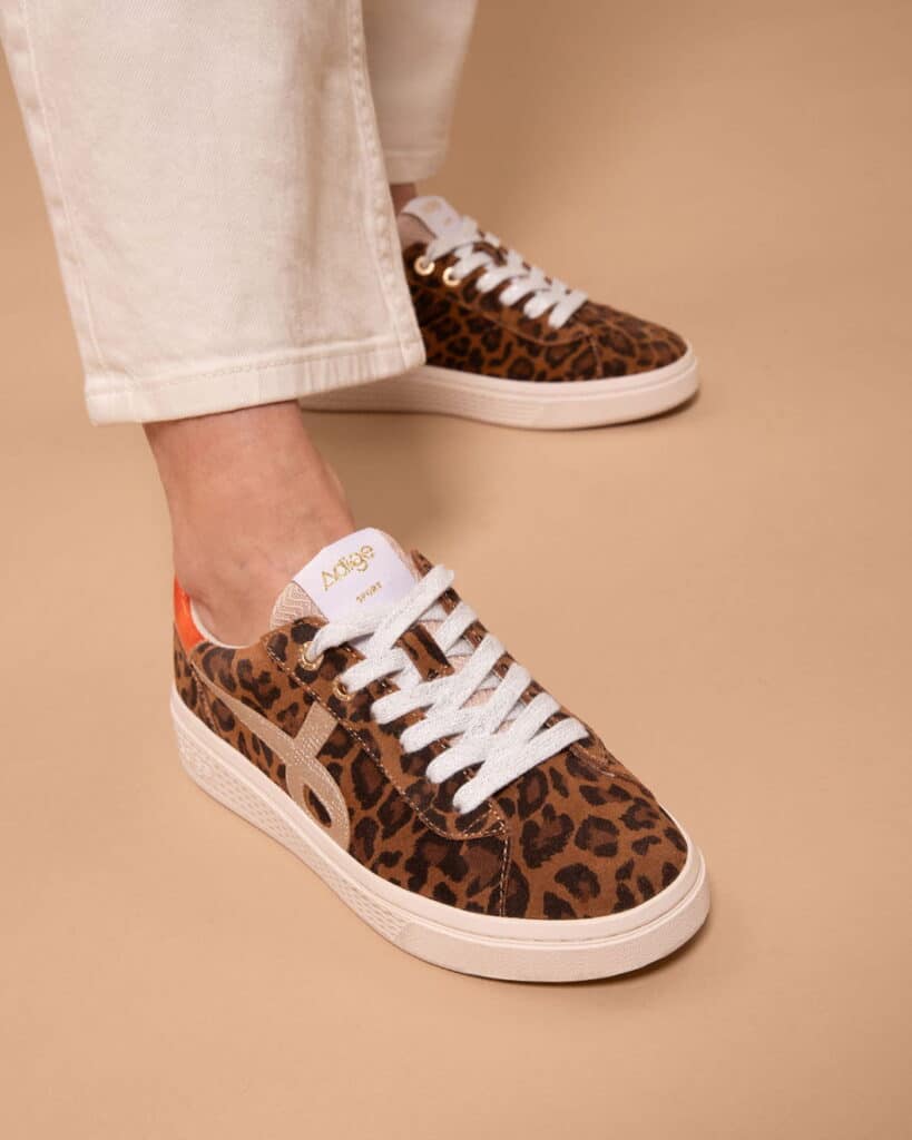 Baskets léopard femme