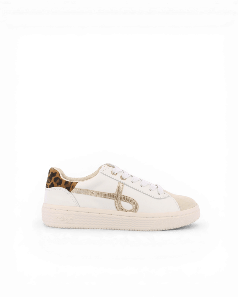 Basket blanche et dorée femme Alfa1