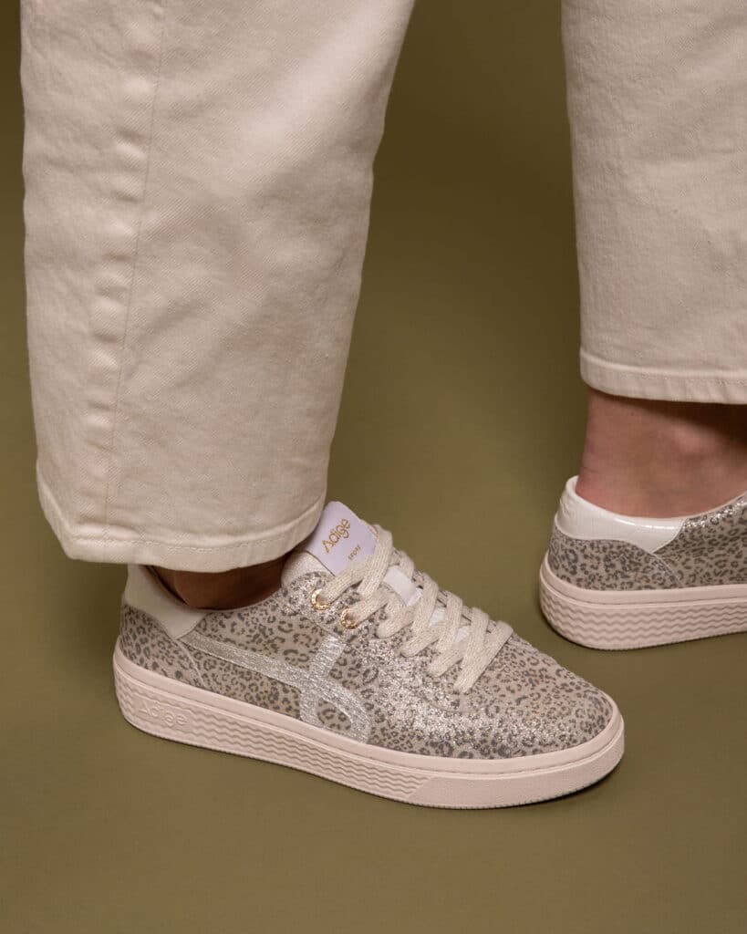 Basket cuir femme tendance léopard