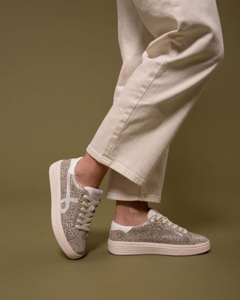 Basket cuir femme tendance léopard