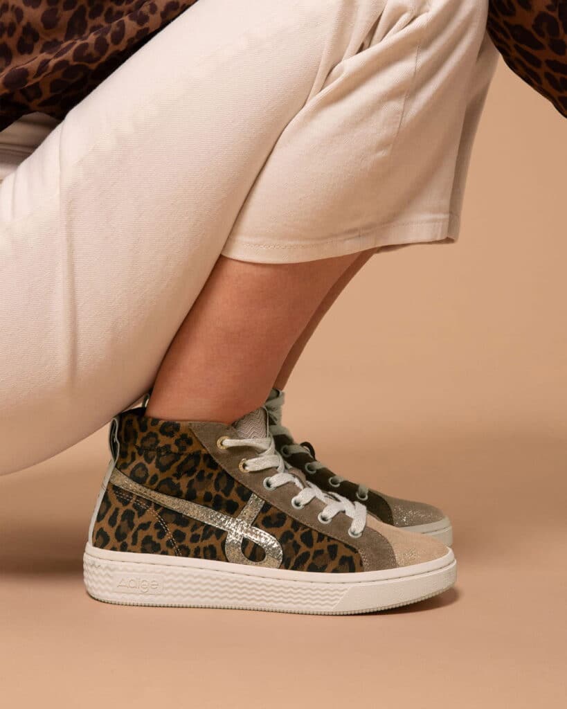 Basket montante leopard