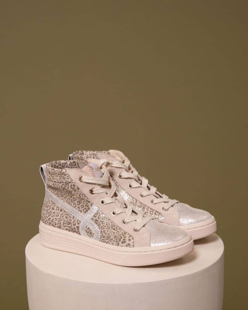 Basket montante femme léopard
