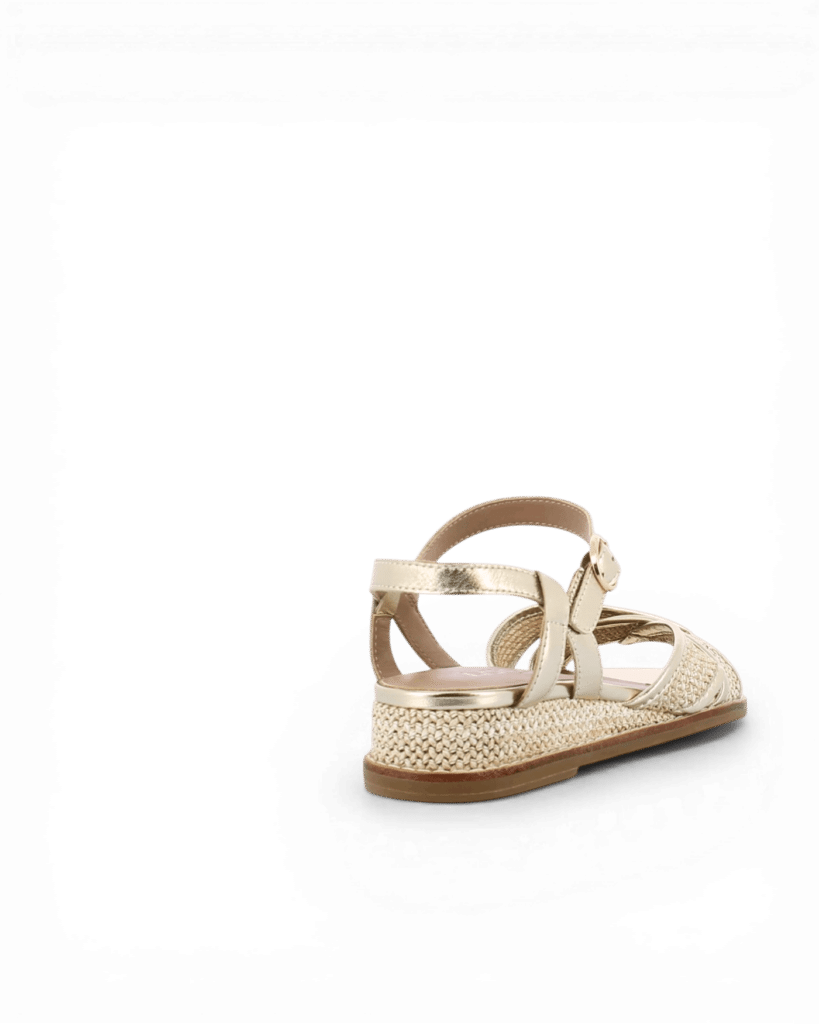 Sandale raphia femme dorée Anis