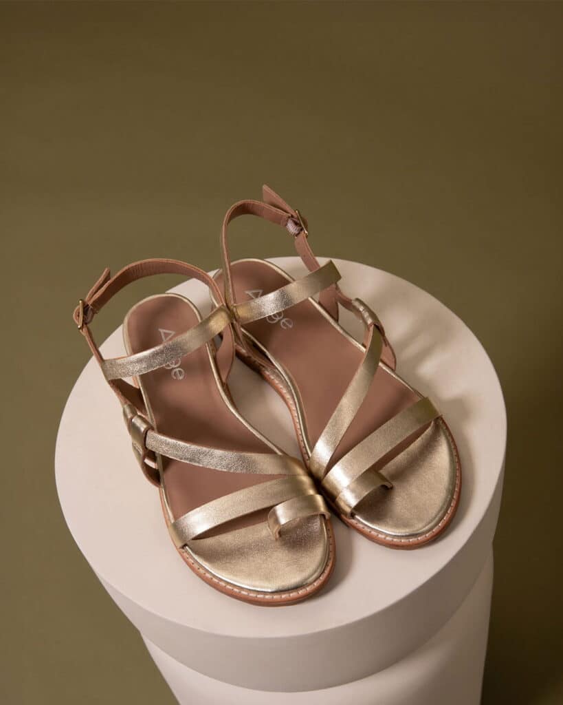 sandale petit talon compensé