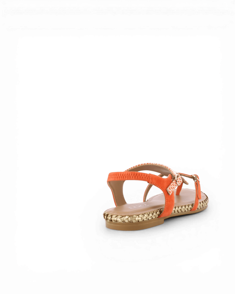 Sandale entre doigt femme corail Caly